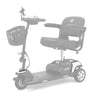 White color shroud kit shown in color on the Golden Buzzaround XL 3-Wheel GB121, rest of the scooter greyed out