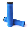 Crisp Kick Scooter Grips, close-up view of a pair featuring a freestyle ridge design, ideal for pro-scooters, includes two bar ends.