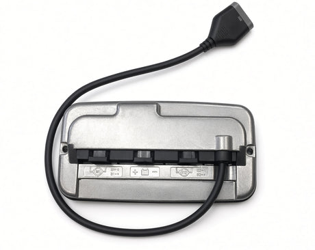 CTL2105336 40 amp GC3 controller for the Pride Jazzy Select Elite, Elite ES and TSS 300, silver aluminum case with motor and battery ports and 4-prong joystick cable