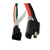 Close-up of the Currie 24 Volt 35A Controller for the Electric Bike Conversion Kit, featuring a labeled black and orange cable with a 3+2 pin connector for electric bike conversion.