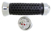 Custom Skull Handlebar Grips featuring a detailed skull design on the end of the handlebar, ideal for electric scooters, kick scooters, bicycles, and more.