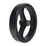 8x1.5” Rear Wheel for Drive Medical Hugo Rollators, featuring a flat-free tire on a 3-spoke hub, with included bearings and bushings for easy installation.
