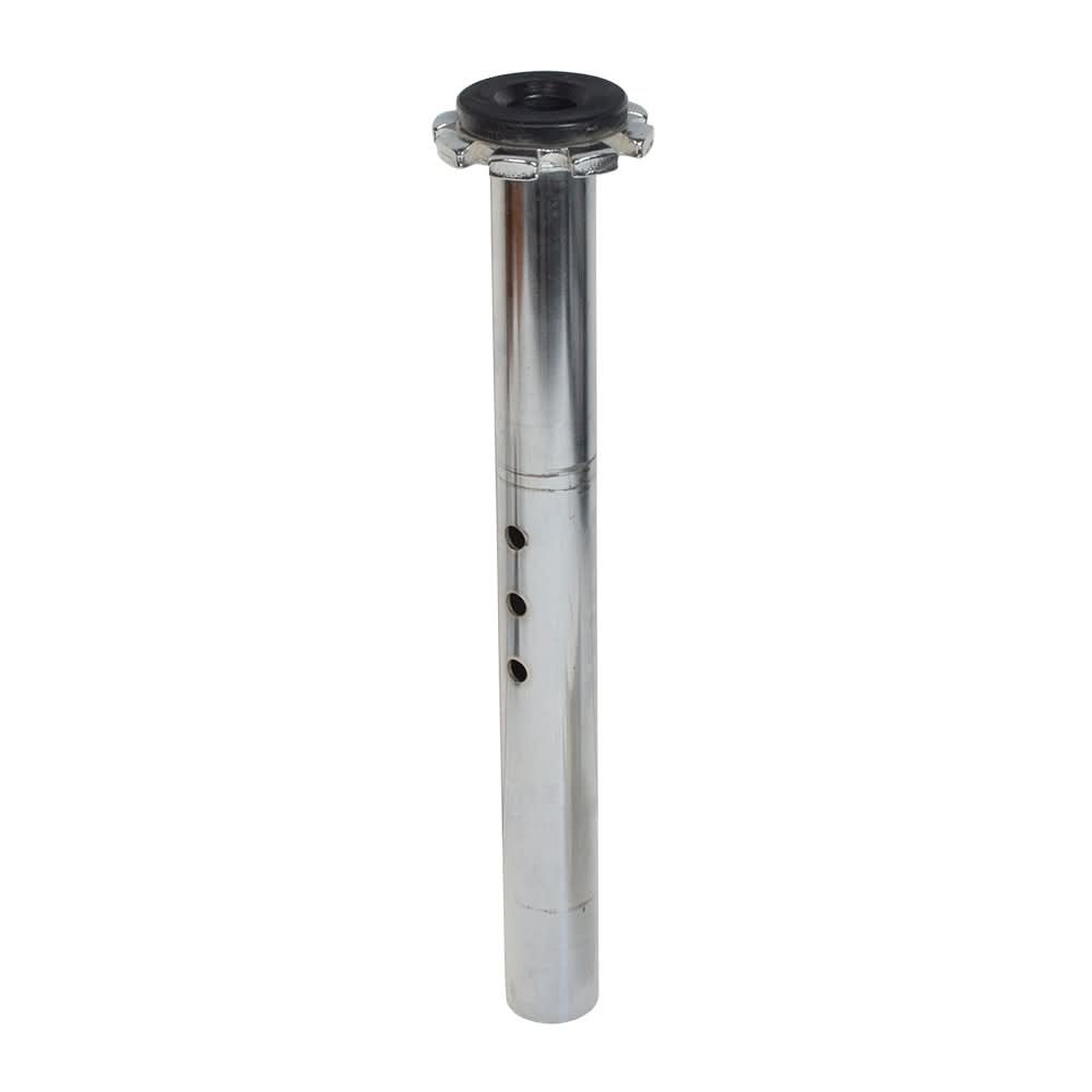 Seat Post for the Drive Medical Falcon, Phantom, & Phoenix Series (Blemished) showing a silver pipe with a black rubber top and visible scratches, ready to mount on mobility scooters.