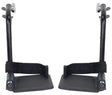 Tool-Free Swing-Away Footrest for Drive Medical Manual Wheelchairs (Set of 2), featuring height-adjustable black footrests with plastic foot platforms and removable heel loops.