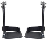 Tool-Free Swing-Away Footrest for Drive Medical Manual Wheelchairs (Set of 2), featuring height-adjustable black footrests with plastic foot platforms and removable heel loops.