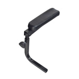 Left Armrest Assembly for ActiveCare Catalina, Intrepid, Pilot 2310, Prowler 3410, Pilot 2410, Osprey 4410, Drive Titan LTE & Titan AXS Power Chairs, featuring a black armrest with an adjustment knob.