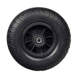 200x50 Front Wheel Assembly with 6200RS Bearings for the Drive Medical Phoenix 3 Scooter, featuring a solid black tire and metal center hub, designed for the 3-wheel version.