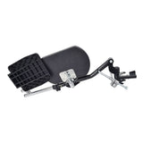 Drive Medical Style Elevating Footrest & Leg Rest Assembly (Set of 2), featuring black and silver adjustable components with removable heel loops, designed for wheelchair compatibility and cost-effective mobility support.