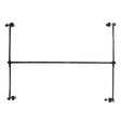 Folding Hinge Assembly for the Drive Medical Durable 4-Wheel Rollator with 7-1/2 Casters (10257), featuring a black metal frame with small bolts, essential for keeping your rollator functional.