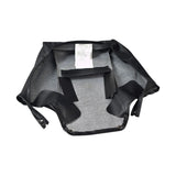 17.5 Black Vinyl Seat Base Cover for Drive Medical Phoenix HD Series, featuring a white label on its surface. Ideal for maintaining your scooter or power chair's comfort and functionality.