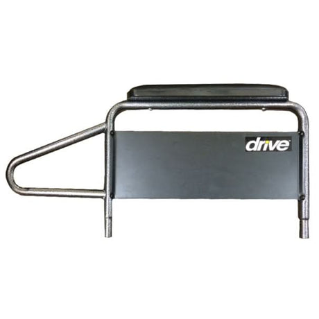 Full Length Right Side Frame for the Drive Silver Sport Full Reclining Wheelchair, showcasing a black metal tube and side guard, designed to support the 14 armrest pad for optimal wheelchair functionality.