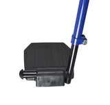 Footrest for the Drive Medical Blue Streak Manual Wheelchair (Set of 2) (Blemished), featuring blue and black footrests with minor cosmetic scuffs on the mounting bracket and lever.