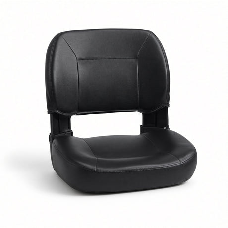 Drive Medical Titan LTE power chair replacement seat assembly DST-013, black vinyl seat back and seat base with hinges
