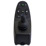 SPJ+ Joystick for Invacare Power Chairs, featuring a black remote control with multiple buttons, designed for compatibility with various Invacare power chair models.
