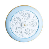 Front Wheel for the Dynacraft Disney Princess Cinderella Electric 24V Carriage, featuring white filigree spokes and a ridged outer strip, designed specifically for this toy carriage.