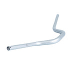 Handlebar for the Coleman AT200-B ATV, featuring a wide, curved silver metal design with a black hole, crafted from 30-1/2 of 7/8 alloy tubing, ready for brake and throttle attachments.