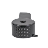 Clutch Chain Cover for the Massimo MM-MB100 Mini Bike; a close-up of a black object with multiple holes designed for the mini bike's drive clutch, showcasing its detailed structure.