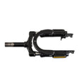 Front Fork for the GOTRAX Flex Electric Scooter, showcasing a sleek black metal fork with an integrated handle, and close-up views of its sturdy metal components.