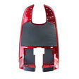 Red Front Shroud Assembly for the Pride Victory 9 (SC609) featuring a sleek design with integrated black parts and grey accents, essential for maintaining your scooter or power chair's functionality.