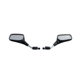 Mirror Set for the Golden Eagle (GR595) Mobility Scooter: A broken side view mirror with a black rectangular design and handle, showing close-up details of the metal rod and mirror frame.