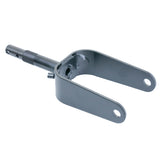 Front Fork for the Pride Mobility 3-Wheel Victory 10 (SC610) Scooter, a black metal fork assembly with holes and a bolt, headset bearings, bearing races, washers, and spacers, essential for safe riding.