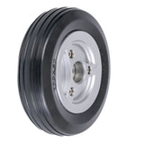 6x2 (150x50) Caster Wheel for Permobil M300 & M400 Power Chairs featuring a black rubber tire and a 2-part black split rim, designed for reliable mobility.