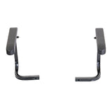 Armrest Assembly for the Pride i-Go Folding Scooter (Set of 2) featuring black plastic armrests with metal supports and easy turn knobs, designed for folding and ease of access.