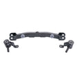 Front Axle Assembly for Jazzy Zero Turn & Pride Zero Turn 8 Mobility Scooters, featuring a metal frame with screws, tie rods, and essential hardware like bolts, washers, and spacers.