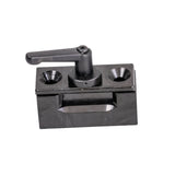 Receiver Block Assembly for Quantum Q6 Edge HD featuring a black metal structure with handle and holes, essential for maintaining scooter or power chair functionality.