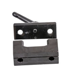 Receiver Block Assembly for the Quantum Q6 Edge HD, featuring a black metal piece with holes and visible screws, essential for maintaining scooters or power chairs.