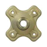 Wheel Hub for TaoTao ATA-300A1 & ATA-300H1 ATVs, solid brass, featuring a splined 27 mm center hole and four M10-1.25 threaded holes for studs (not included), close-up view.