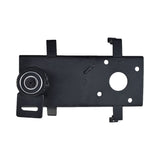 Jackshaft Assembly for Coleman BT200X, CT200U, & CT200U-EX Mini Bikes, featuring a black metal frame with a round hole and mounting leg tabs, essential for holding the front chain sprocket and clutch assembly.