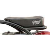 Seat for the Coleman BT200X Mini Bike, featuring a close-up of a sleek, black leather seat designed specifically for a comfortable and stylish replacement on your mini bike.