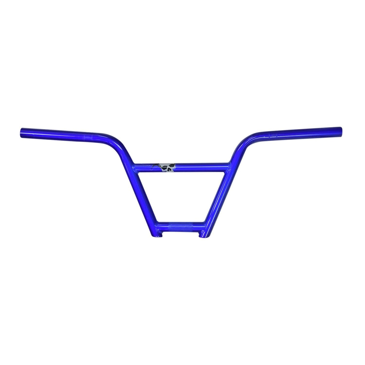Handlebar for the Mongoose 12 Inch Expo Freestyle Scooter, featuring a blue metal design with a skull sticker.