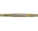 Rear Axle for TaoTao ATK125A & Jeep Auto Go-Karts: Close-up of a metal rod with threaded ends, designed as a replacement axle for go-karts.