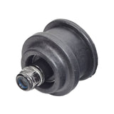 Chain Tensioner Roller for the Monster Moto / Mega Moto Classic 1000w, featuring a black round design with a metal rim and pre-installed bearings for smooth chain operation.