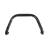 Black Front Bumper Bar for the Monster Moto / Mega Moto MM-K80 80cc Go-Kart, featuring a black metal bar with two curved ends and handles, made of enameled 1 steel tubing.
