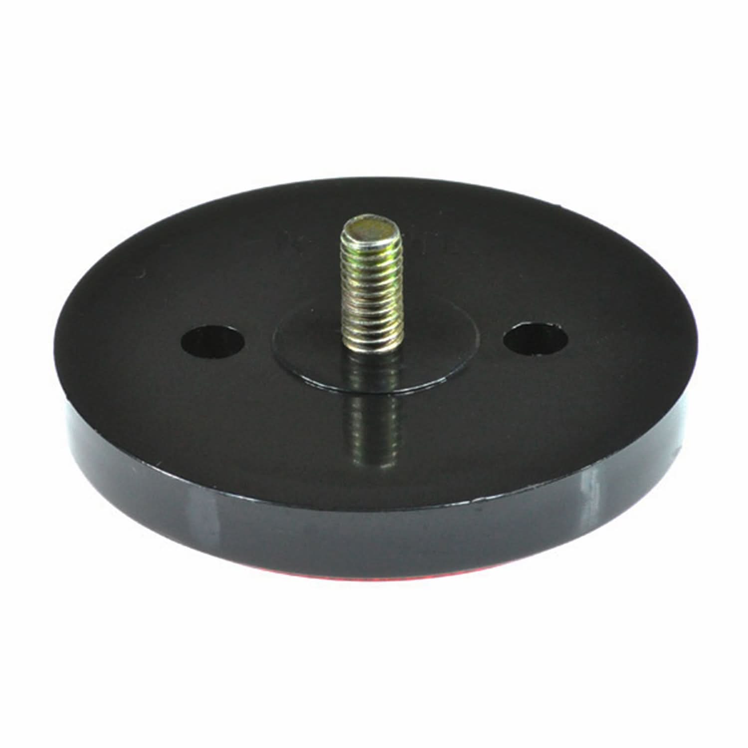 Dark Amber Front Side Reflector for the Massimo MM-MB100 Mini Bike, featuring a black round base with a central screw, designed to enhance the safety of your mini bike.