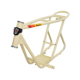 Frame for the Razor Rambler 16 Electric Mini Bike, featuring a white steel frame with a red and yellow Razor logo, ideal for custom electric mini bike projects.