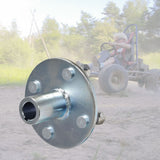 Boy driving a go-kart with visible 4 x 4 Go-Kart Live Axle Hub featuring four lug nuts on 8 wheels, highlighting the 1 to 3/4 step-down axle shaft design.