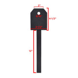 48 Multicolor LED Whip Light & Utility Cart Hitch Extender Kit for Mobility Scooters featuring a black rectangular hitch extender with red lines and a black tag with red text.