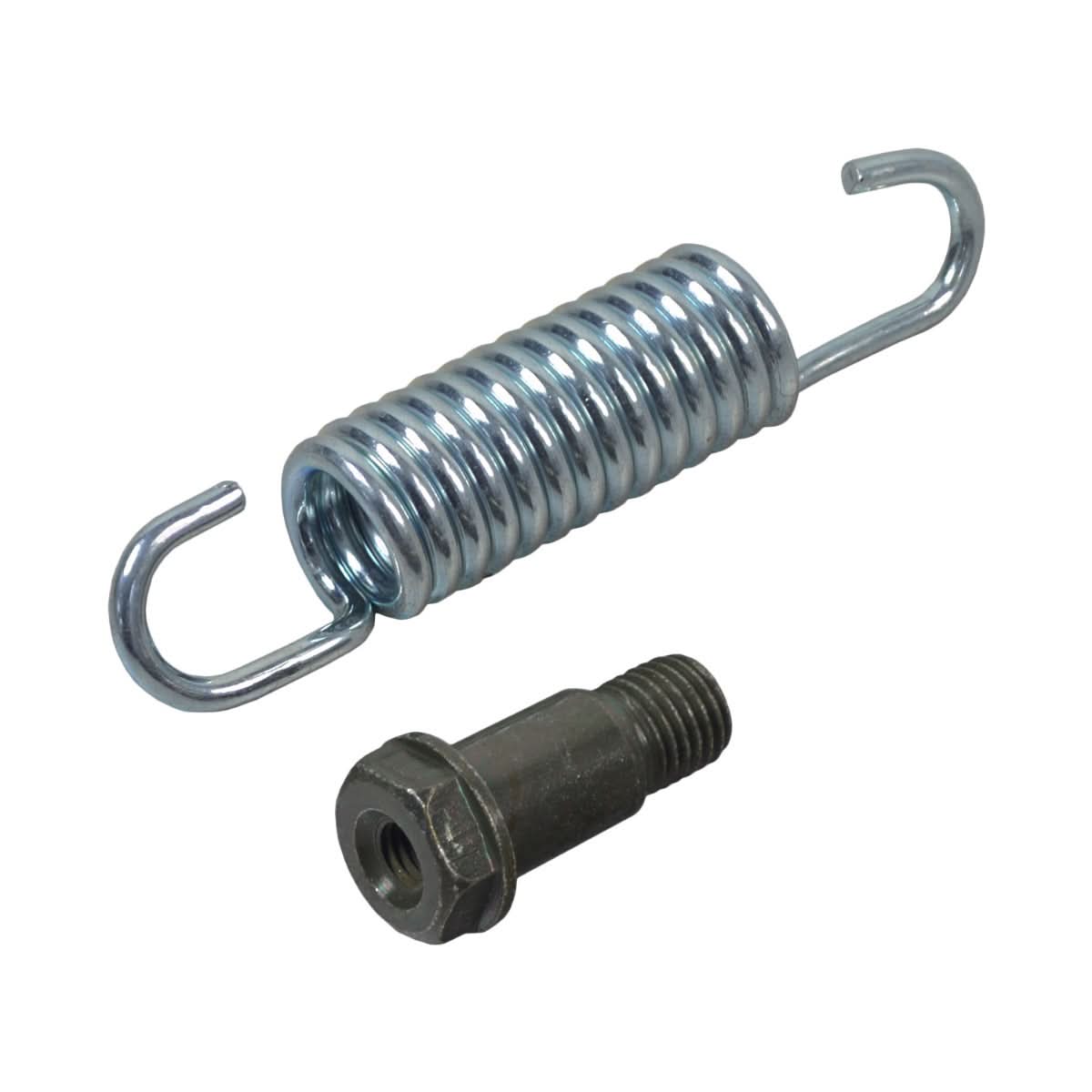 Kickstand for the Coleman RB200 212cc Mini Bike, featuring a close-up of a sturdy metal spring and nut, essential for maintaining the mini bike in an upright position.