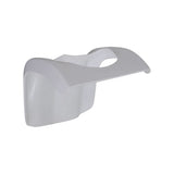 Console Trim for the Coleman AT125-EX ATV, a white plastic piece with a central hole, designed to mount on the handlebar center and secure the ATV's speedometer and instrument cluster.