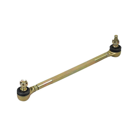 Tie Rod Linkage for the Coleman AT125-EX ATV, featuring a long metal rod with ball joints, two lock nuts, and castle nuts, crucial for the ATV's steering linkage.