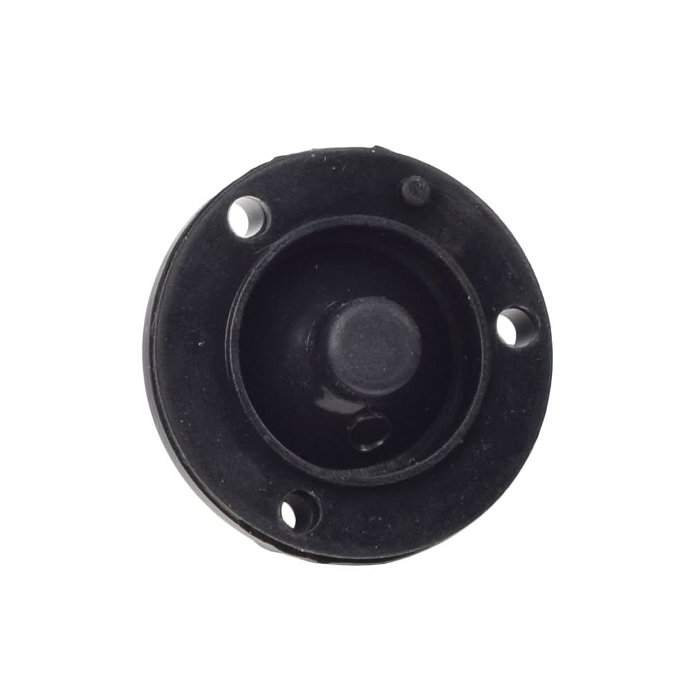Footpad Actuator for Self Balancing Hoverboards: A black, round device with multiple holes, resembling a loudspeaker or subwoofer, essential for controlling hoverboard movement.