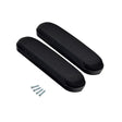 10 Padded Black Nylon Armrest for Wheelchairs (Set of 2) featuring rectangular pads with visible screws for mounting, designed for comfortable support and easy installation.