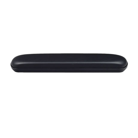 14 Full Length Padded Vinyl Armrest for Wheelchairs (Set of 2) shown as a black rectangular object with a lid, suitable for mounting on various wheelchair models.