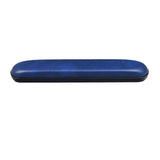 14 Full Length Padded Vinyl Armrest for Wheelchairs (Set of 2) featuring a blue rectangular armrest with a black cover, shown in a close-up view.