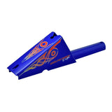 Steering Cover for the Razor Ground Force Drifter Go-Karts (All Versions) shown as a blue plastic piece with a design, fitting perfectly under the steering wheel to conceal steering parts.