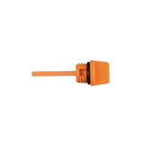 Oil Dipstick for the Massimo MM-MB100 Mini Bike, showing a close-up view of its orange plastic body with an O-ring for sealing and high/low oil level marks.